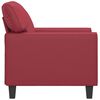 vidaXL Poltrona 60 cm couro artificial vermelho tinto