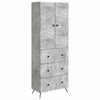 vidaXL Conjunto de Gabinete 2 unid. 66 x 34,5 x 90 cm Cinzento Cimento