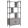 vidaXL Estante c/ portas 76,5x30x154,5 cm deriv. madeira cinza sonoma