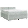 vidaXL Cama box spring com colch&atilde;o Cinzento-claro 140 x 190 cm Veludo