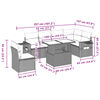 vidaXL 7 pcs conjunto de sof&aacute;s p/ jardim com almofad&otilde;es vime PE bege