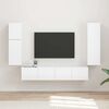 vidaXL Conjunto de m&oacute;vel de TV 4 pcs Branco Brilhante