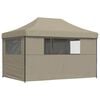 vidaXL Tenda de Festa Cinzento-acastanhado 279 x 410 x 315 cm