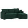 vidaXL Sof&aacute; Verde Escuro 198 x 134 x 80 cm Veludo