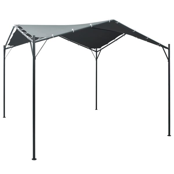vidaXL Gazebo tenda com toldo 3x3 m aço antracite