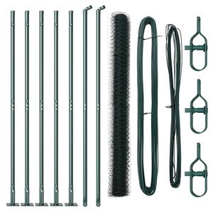 vidaXL Poste de Cerca Verde