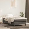 vidaXL Colch&atilde;o de molas ensacadas firmeza m&eacute;dia 80x210x20 cm veludo cinza-escuro
