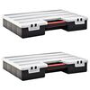 vidaXL Caixas com divis&oacute;rias ajust&aacute;veis 2 pcs 460x325x80 mm pl&aacute;stico