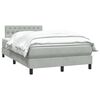 vidaXL Cama boxspring c/ colch&atilde;o 120x210 cm veludo cinzento-claro