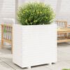 vidaXL Vaso/floreira de jardim 70x40x72,5 cm pinho maciço branco