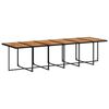 vidaXL 13 pcs conjunto de jantar p/jardim com almofad&otilde;es vime PE preto