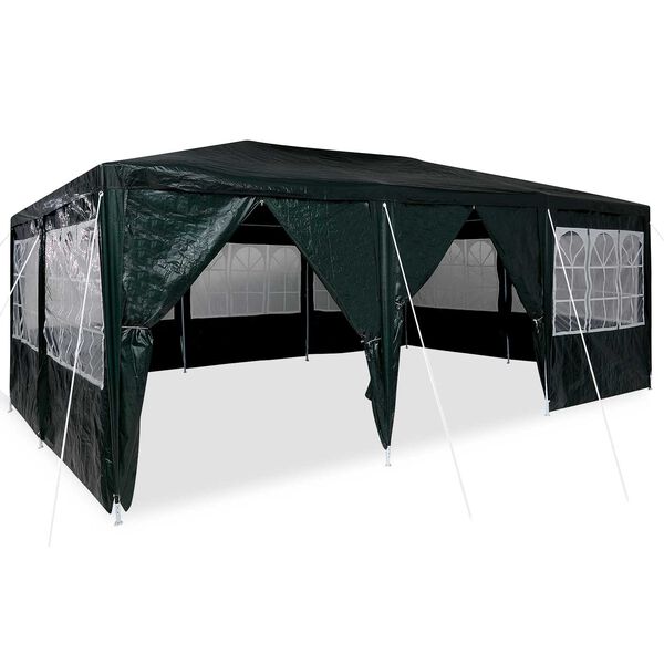 vidaXL Tenda de Festa Verde 600 x 400 x 266 cm Polietileno