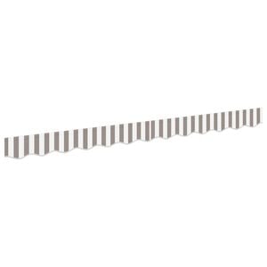 vidaXL Substitui&ccedil;&atilde;o de Valance de Toldo Cinza Claro e Branco Poli&eacute;ster
