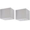 vidaxl Luzes c&uacute;bicas parede exterior 2 pcs