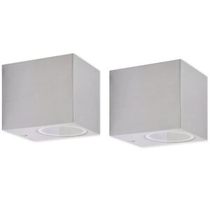 vidaxl Luzes c&uacute;bicas parede exterior 2 pcs