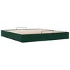 vidaXL Estrutura de cama otomana sem colch&atilde;o 160x200 cm verde escuro