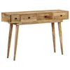 vidaXL Mesa consola 118x30x77 cm madeira de mangueira maci&ccedil;a