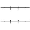 vidaXL Kit de ferragens para porta deslizante 213,5 cm a&ccedil;o preto