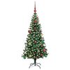 vidaXL &Aacute;rvore de Natal Artificial Pr&eacute;-iluminada Verde 150 cm