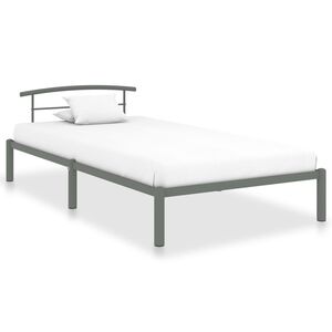 vidaXL Estrutura de cama 90x200 cm metal cinzento