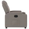 vidaXL Poltrona el&eacute;trica reclin&aacute;vel tecido cinzento-acastanhado