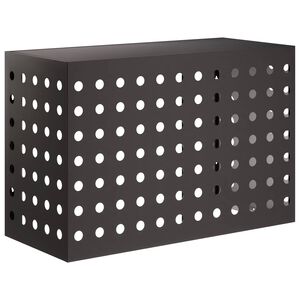 vidaXL Capa de Ar Condicionado Preto 90 x 40 x 60 cm A&ccedil;o