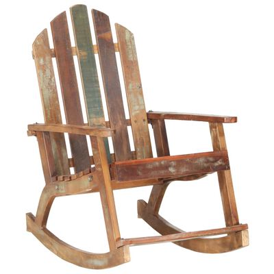 vidaXL Cadeira de baloiço para jardim madeira recuperada maciça