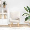 vidaXL poltrona Creme 63 x 67 x 94 cm Tecido de Ovelha e Compensado
