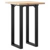 vidaXL Mesa de jantar estrutura em O 50x50x75,5 cm pinho/a&ccedil;o