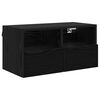 vidaXL Gabinetes de TV na Parede 2 pcs Carvalho Preto 60 x 30 x 30 cm