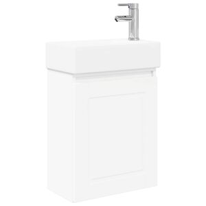 vidaXL Conjunto de M&oacute;veis de Banheiro com Torneira Branco