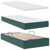 vidaXL Cama com Armazenamento Verde Escuro 100 x 200 cm Veludo