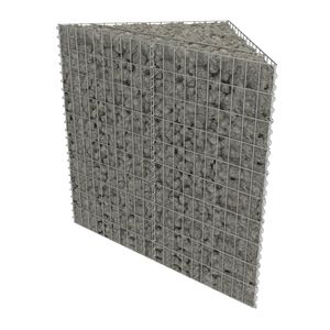 vidaXL Canteiro elevado/cesto gabi&atilde;o 75x75x100 cm a&ccedil;o galvanizado