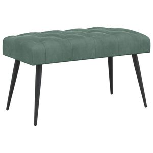 vidaXL Banco com bot&otilde;es estofados Verde do Mar 80 x 40 x 46 cm Veludo