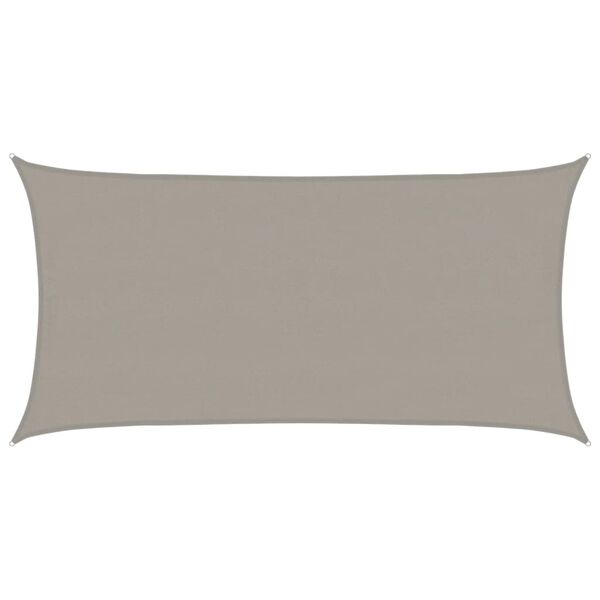 vidaXL Para-sol estilo vela retangular 160 g/m&sup2; 4x7 m PEAD cinza-claro