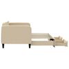 vidaXL Sofá-cama com gavetão e gavetas 80x200 cm tecido cor creme