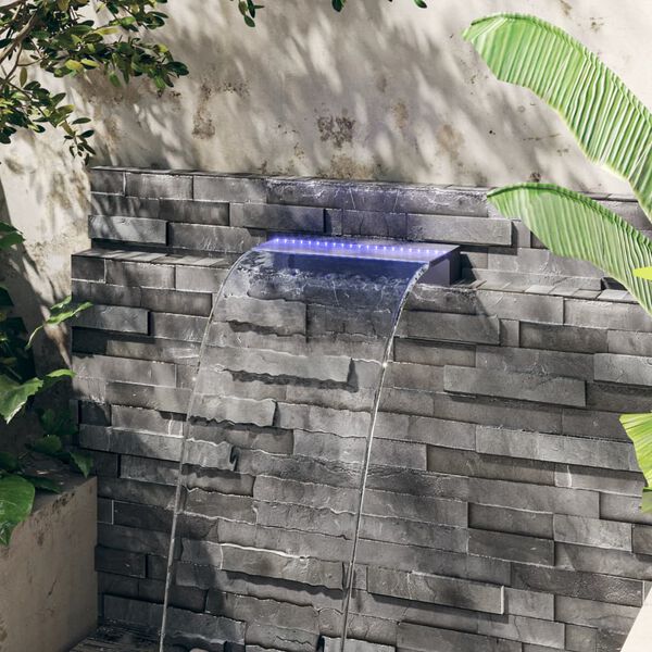 vidaXL Cascata com luzes LED RGB 45 cm acr&iacute;lico