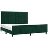 vidaXL Estrutura de cama sem colch&atilde;o 160x200 cm veludo verde-escuro