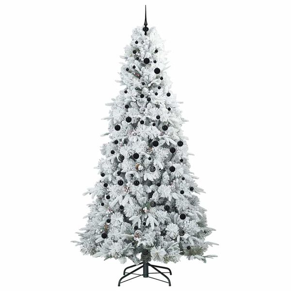 vidaXL &Aacute;rvore de Natal Articulada Artificial Branco 240 cm PE e PVC