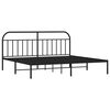 vidaXL Estrutura de cama com cabeceira 200x200 cm metal preto