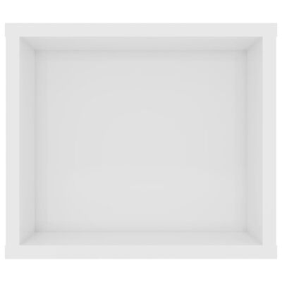 vidaXL Móvel de TV p/ parede 100x30x26,5 cm contrap. branco brilhante