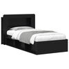 vidaXL Estrutura de Cama com Armazenamento Preto 90 x 190 cm