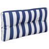 vidaXL Almofad&atilde;o para sof&aacute; de paletes 70x40x12 cm tecido azul/branco