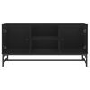 vidaXL M&oacute;vel de TV c/ portas de vidro 102x37x50 cm preto