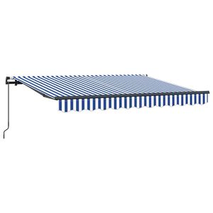 vidaXL Toldo Retr&aacute;til Manual Azul 300 x 200 cm tecido