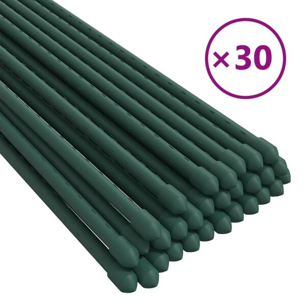 vidaXL Estaca para plantas de jardim 30 pcs 90 cm a&ccedil;o