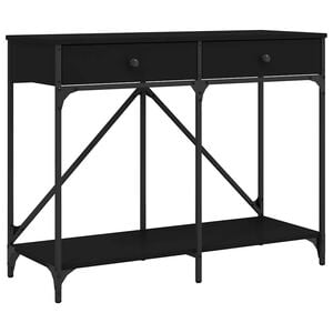 vidaXL Mesa consola 100x39x78,5 cm derivados de madeira preto