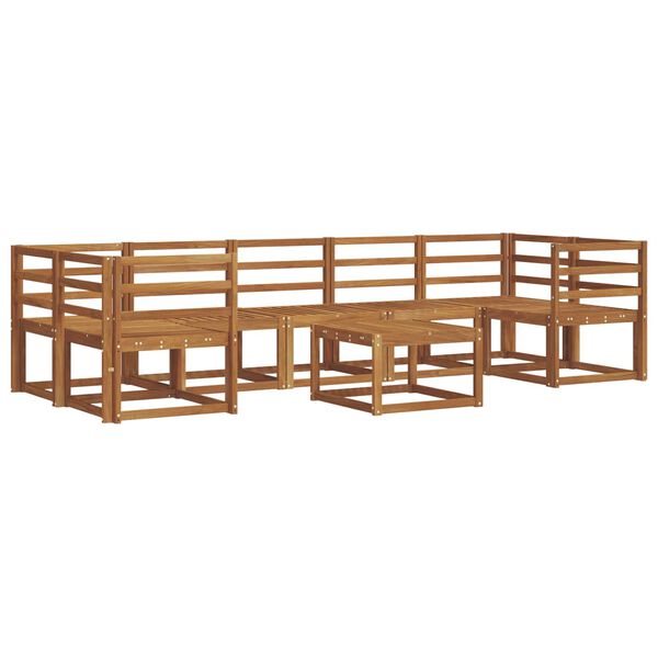 vidaXL Conjunto de Sof&aacute;s para Exterior 8 pcs Natural