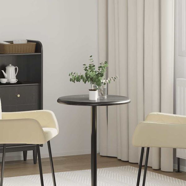 vidaXL Tampo de mesa &Oslash;50x2,5 cm m&aacute;rmore preto