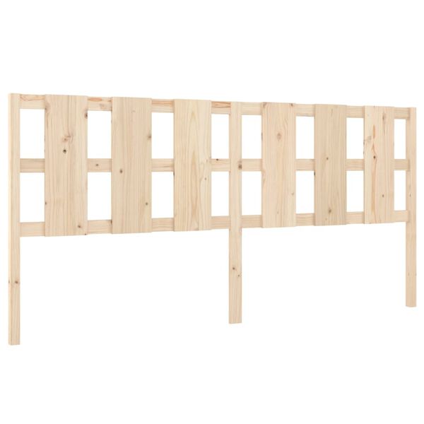 vidaXL Cabeceira de cama 205,5x4x100 cm madeira de pinho maci&ccedil;a